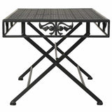 Vidaxl salontafel vintage stijl inklapbaar 100x50x45 cm metaal zwart