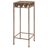 Vidaxl Plant Stand Set Vintage Style Metal Rost Color 3-Piece