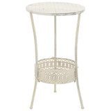 Vidaxl bistrotafel vintage stijl rond 40x70 cm metaal wit