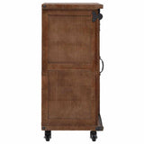 Vidaxl opbergkast 64x33,5x75 cm massief vurenhout bruin