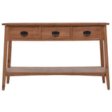 Vidaxl wandtafel 126x40x77,5 cm massief vurenhout bruin