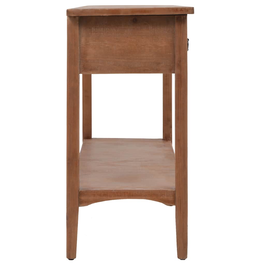 Vidaxl wandtafel 126x40x77,5 cm massief vurenhout bruin