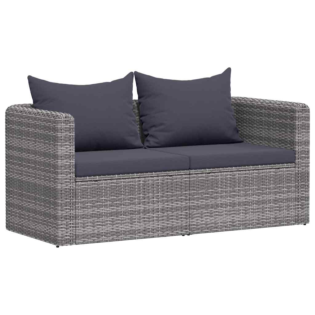 Vidaxl tuinhoekbanken 2 st poly rattan grijs