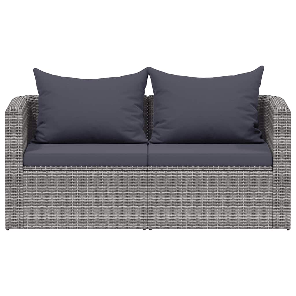 Vidaxl tuinhoekbanken 2 st poly rattan grijs