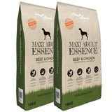 Vidaxl Premium Dog Food Maxi Adult Essence Beef Chicken 30 kg 2 pcs