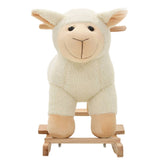 Vidaxl hobbelier schaap 78x34x58 cm blanc en peluche