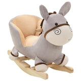 Vidaxl Hobbelier AAP con backrest 60x32x55 cm peluche gris