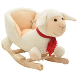 Vidaxl Hobbelier schaap avec dossier 60x32x50 cm blanc en peluche