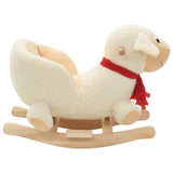 Vidaxl Hobbelier Schaap con backrest 60x32x50 cm peluche blanco