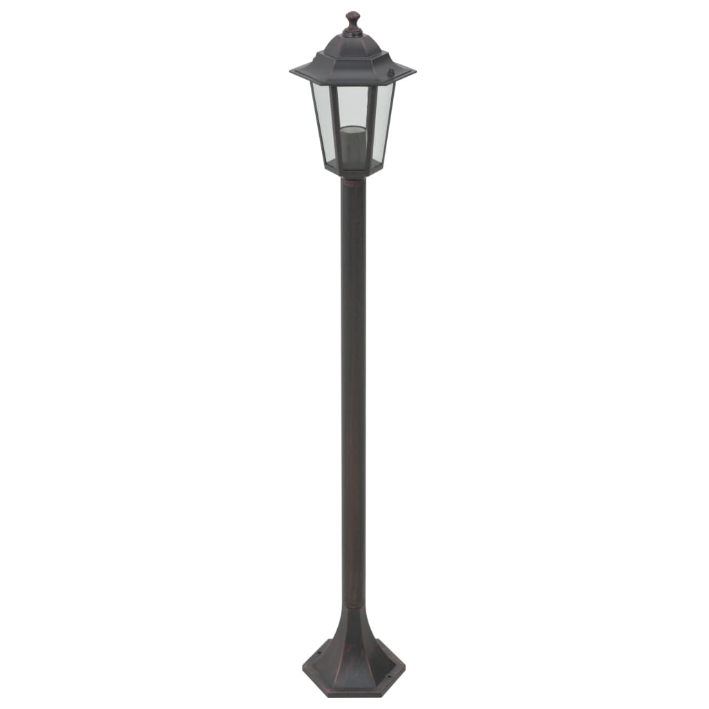 Éclairage de pile Vidaxl pour jardin E27 110 cm Bronze en aluminium 6 PCS