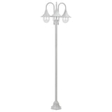 Vidaxl Paal Lighting Garden E27 220 cm Aluminium Weiß 3-Stück