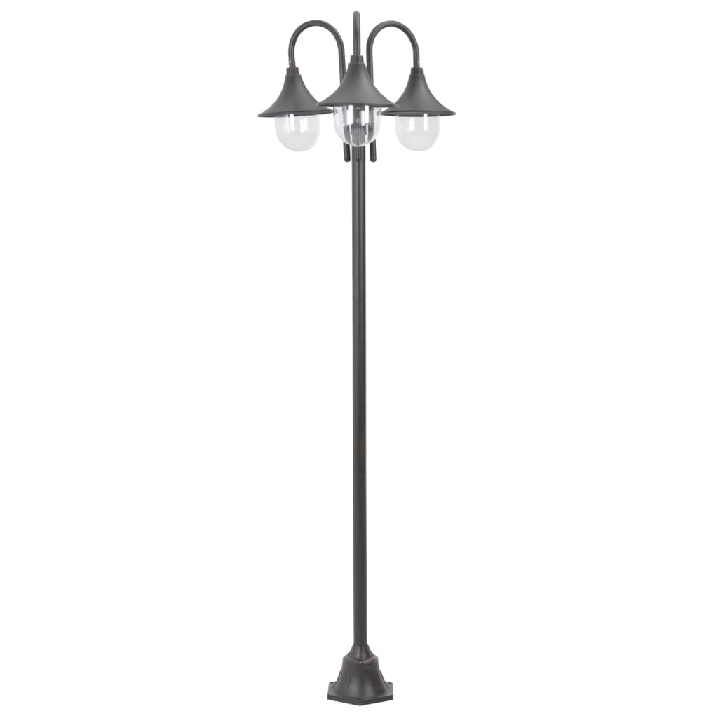 VidaXl Pale Lighting Garden E27 220 CM Aluminum Bronze 3-piece