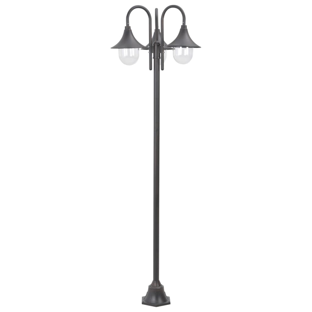 VidaXl Pale Lighting Garden E27 220 CM Aluminum Bronze 3-piece