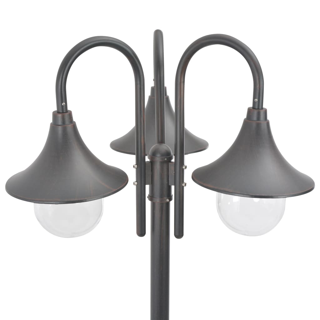 VidaXl Pale Lighting Garden E27 220 CM Aluminum Bronze 3-piece