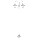 Vidaxl Paal Lighting Garden E27 220 cm Aluminium Weiß 2-Stück