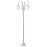 Vidaxl Paal Lighting Garden E27 220 cm aluminiowy biały 2-częściowy