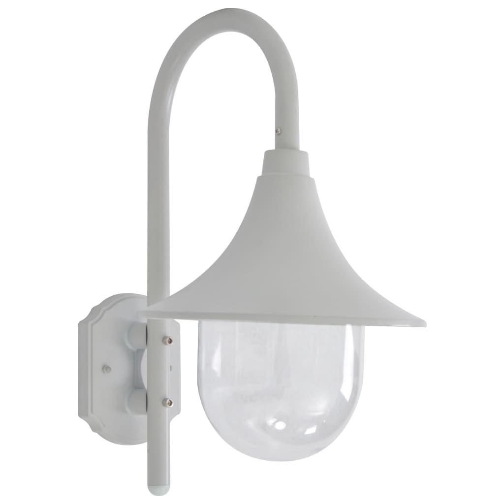 Vidaxl Gartenwandlampe E27 42 cm Aluminium Weiß