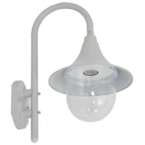 Vidaxl Garden Wall Lampa E27 42 cm aluminiowa biała