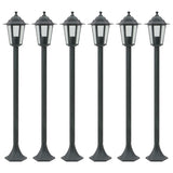 VidaXl Pile Lighting for Garden E27 110 CM Aluminum Dark green 6 sts