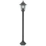 Vidaxl -Pfahlbeleuchtung für Garten E27 110 cm Aluminium dunkelgrün 6 STs