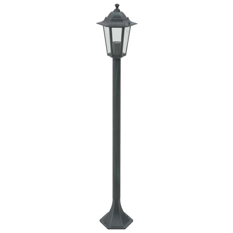 Vidaxl -Pfahlbeleuchtung für Garten E27 110 cm Aluminium dunkelgrün 6 STs