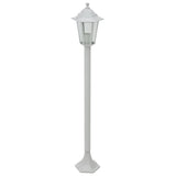 Vidaxl paalverlichting voor tuin e27 110 cm aluminium wit 6 st