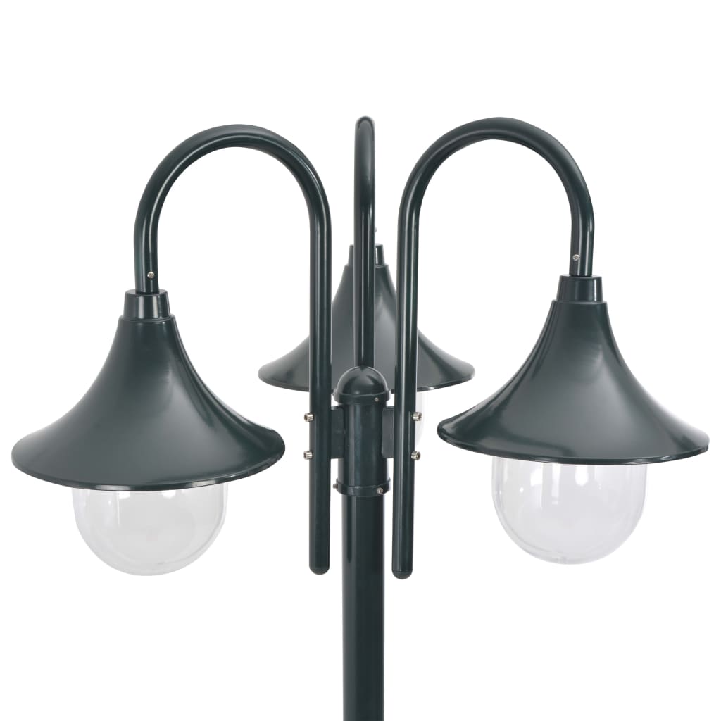 Vidaxl Paal Lighting Garden E27 220 CM Aluminum Dark green 3-piece