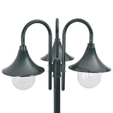 Vidaxl Paal Lighting Garden E27 220 cm Aluminium Dunkelgrün 3-teilig