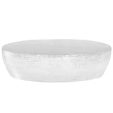 Vidaxl salontafel 100x50x28 cm gehamerd aluminium zilver