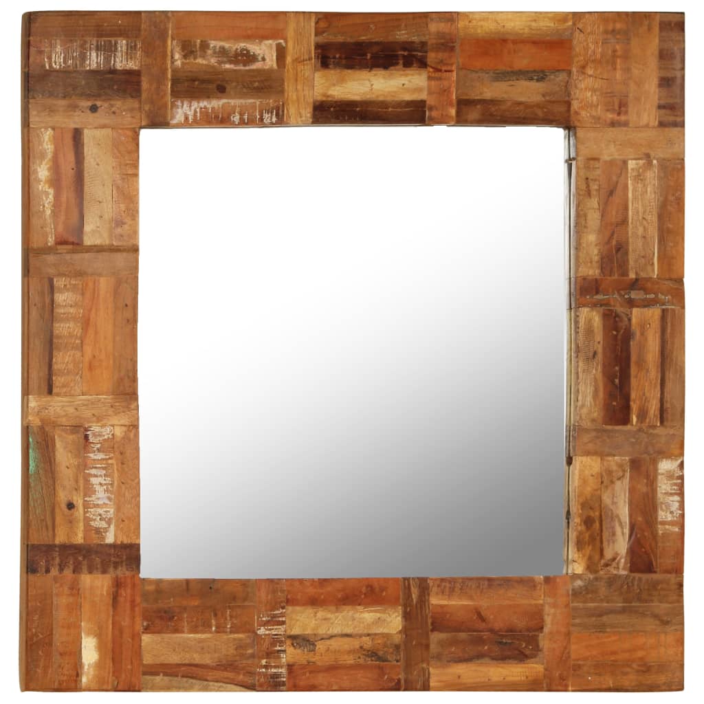 Vidaxl -Wandspiegel 60x60 cm Festes Recyclingholz