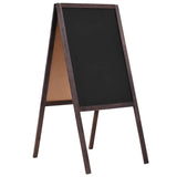 Vidaxl Chalkboard à double facture détachée de 40 x 60 cm en bois de cèdre