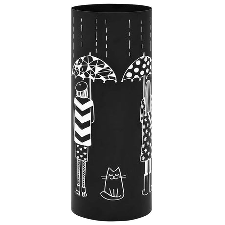 Vidaxl Regenschirmhalter Frauen Stahl schwarz