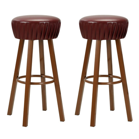 Vidaxl barstoelen 2 st kunstleer bruin