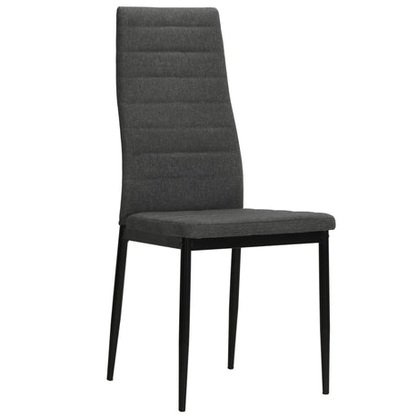 Vidaxl eetkamerstoelen 2 st stof donkergrijs
