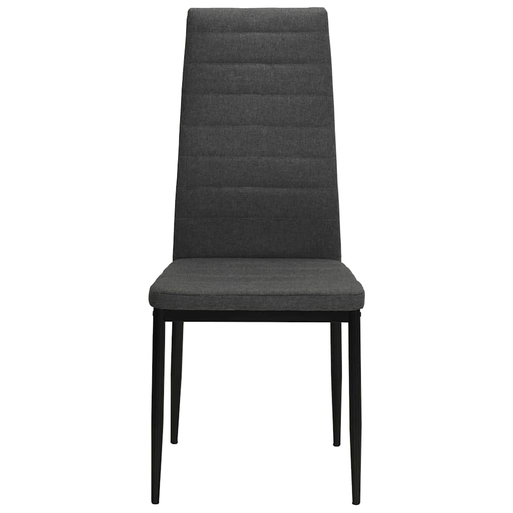 Vidaxl eetkamerstoelen 2 st stof donkergrijs