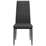 Vidaxl eetkamerstoelen 2 st stof donkergrijs