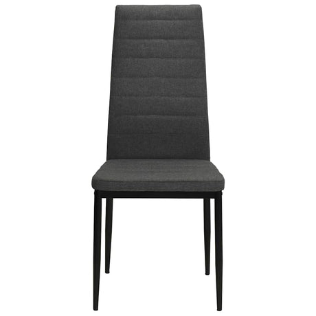 Vidaxl eetkamerstoelen 2 st stof donkergrijs