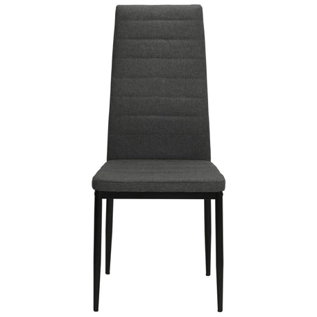 Vidaxl eetkamerstoelen 4 st stof donkergrijs