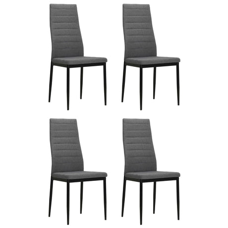 Vidaxl eetkamerstoelen 4 st stof lichtgrijs