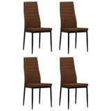Vidaxl eetkamerstoelen 4 st stof bruin