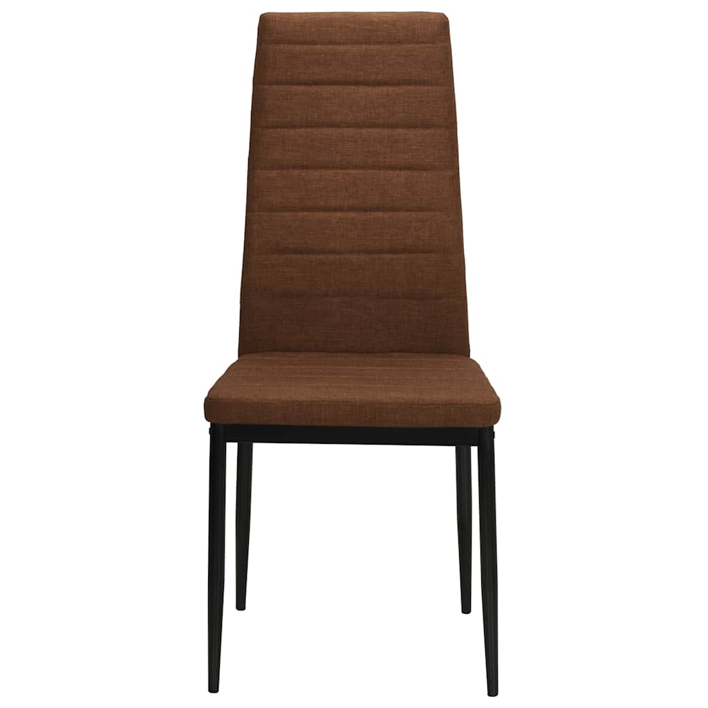 Vidaxl eetkamerstoelen 4 st stof bruin