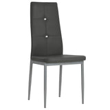 Vidaxl eetkamerstoelen 2 st kunstleer grijs
