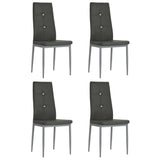 Vidaxl eetkamerstoelen 4 st kunstleer grijs