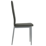 Vidaxl eetkamerstoelen 4 st kunstleer grijs
