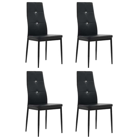 Vidaxl eetkamerstoelen 4 st kunstleer zwart