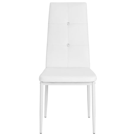Vidaxl eetkamerstoelen 4 st kunstleer wit