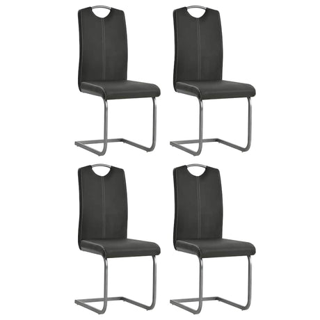 Vidaxl eetkamerstoelen 4 st kunstleer grijs