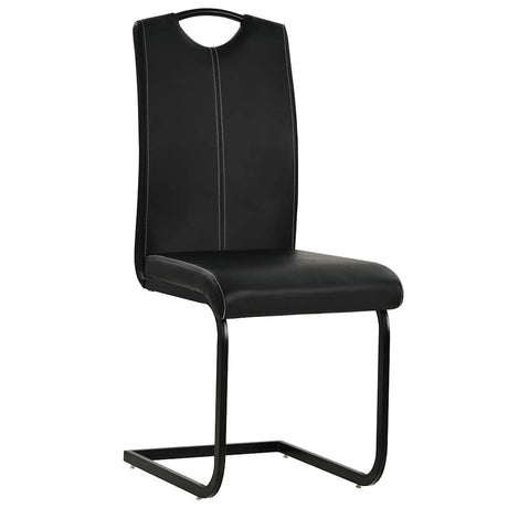 Vidaxl eetkamerstoelen 2 st kunstleer zwart