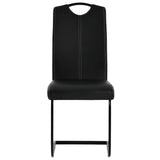 Vidaxl eetkamerstoelen 4 st kunstleer zwart