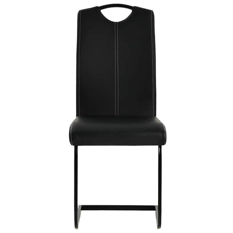 Vidaxl eetkamerstoelen 4 st kunstleer zwart